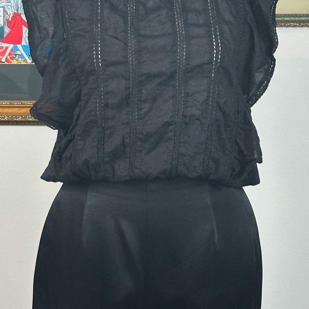 VTG 90s Griffith Gray for St.‎ John Black Satin Tailored Trouser Pant - SIZE 2 - Picture 6 of 7